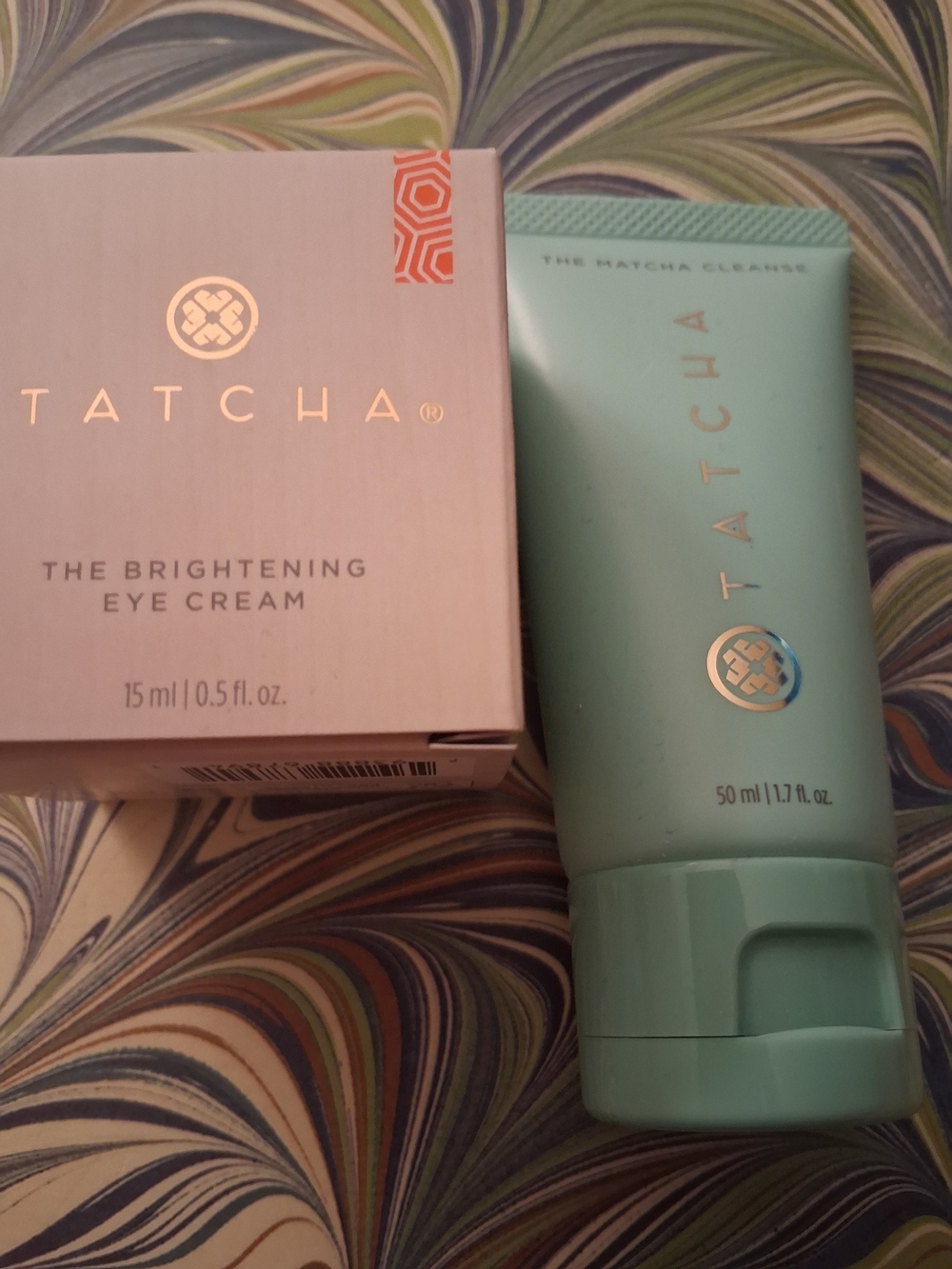 Tatcha Brightening Eye Cream & Cleanser Duo - New. Sealed